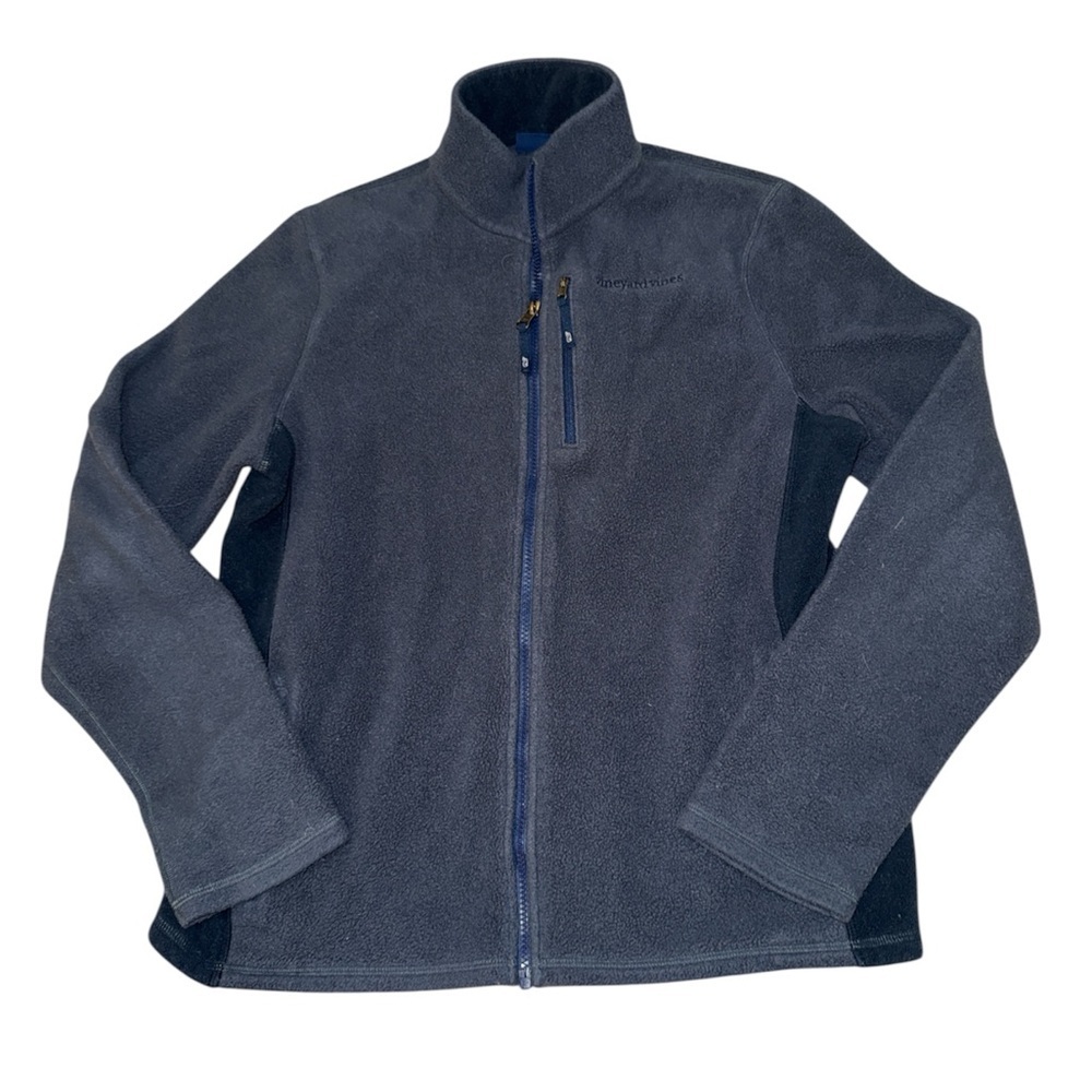 Vineyard Vines women’s XL navy blue grey full zip up fleece